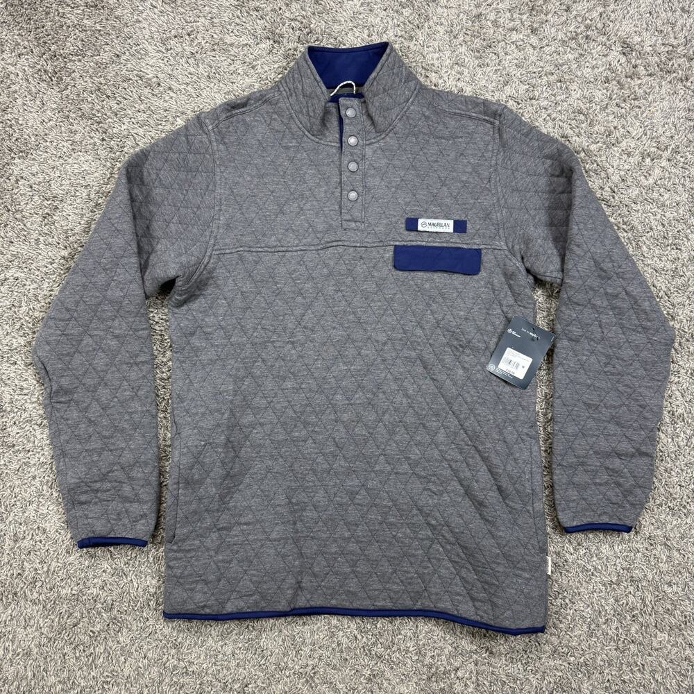 Magellan Outdoor Campfire Quilted Casterlock Button Sweater Mens M